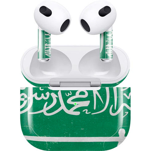 Saudi Arabia Flag Distressed Apple AirPods (3rd Gen 2021) Skin